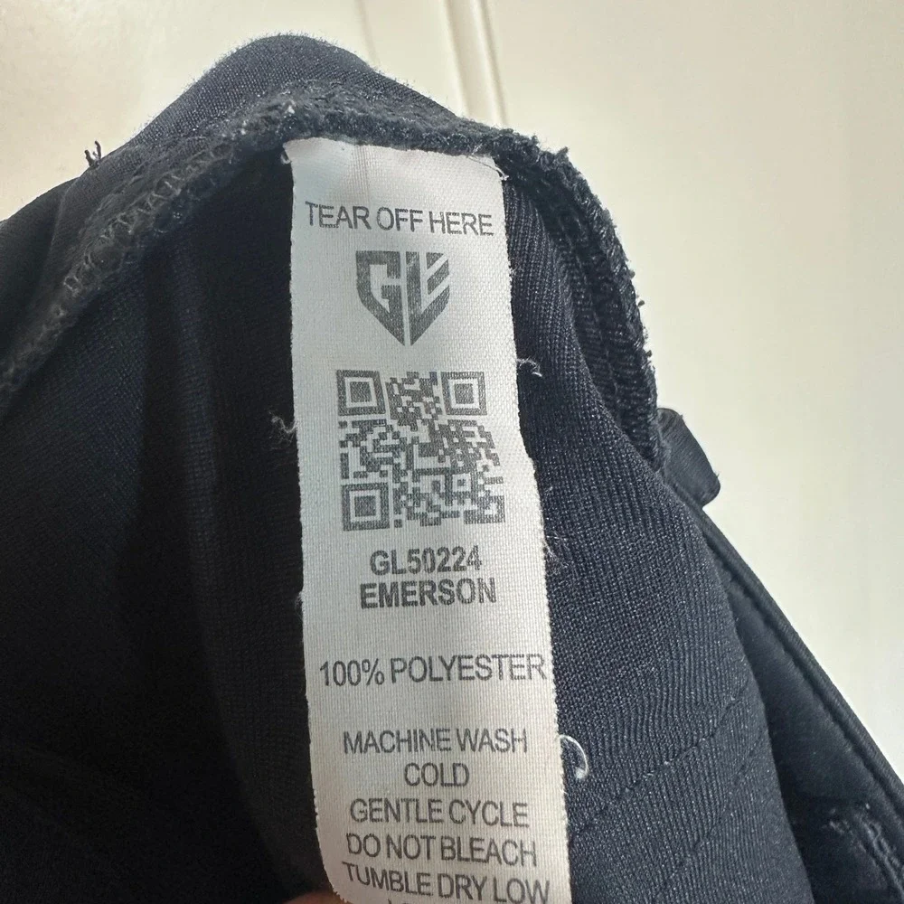 Graham Luxe Golf Pants Mens‎ 34x32 Emerson Black Stretch Athleisure GL50224